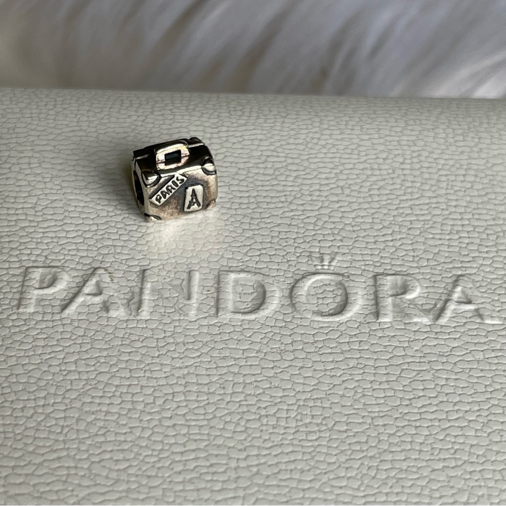 Authentic Pandora | Travel Suitcase Luggage Paris DK Charm Sterling Silver